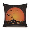Halloween Linen Pillow Cover Printed Pillow Cover