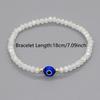 1pc Evil Eye Bracelet for Women Fashion Couple Jewelry Solid Colorful Faceted Crystal Beaded Bracelets Summer Jewellery Gift