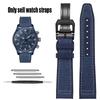 Nylon Rubber Watch Strap For IWC Pilot Spade A Mark 18 Portuguese Blue Band FOLDING CLASP Canvas Men's Watch Chain 20MM Bracelet