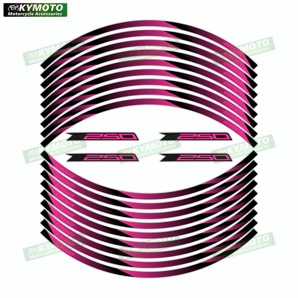 For Z250 Z 250 motorcycle accessories 17 inch front and rear wheel hub decals fairing modified reflective sticker decoration
