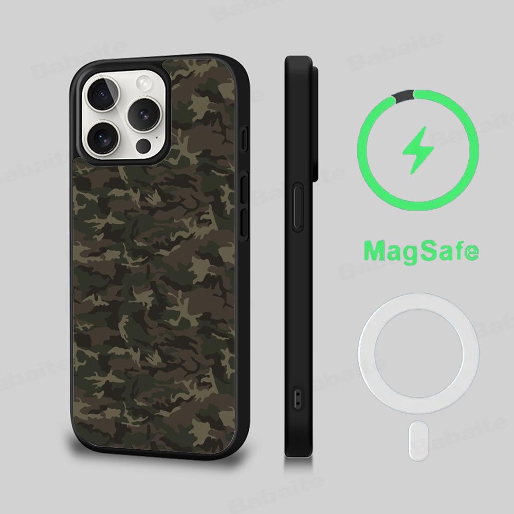 

Camouflage Camo Military Army Phone Case Magnetic Case For IPhone 16 14 13 12 11 15 Pro Max Plus For Magsafe Wireless Charge iPhone 12 Pro