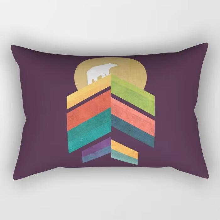 30*50cm Nordic Colorful Modern Abstract Animal Pattern Print Decoration Living Room Sofa Home Polyester Rectangular Pillowcase