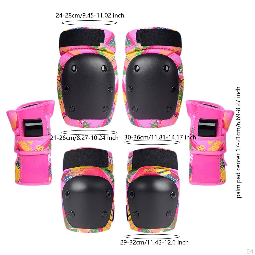 Protective Set Including Knee Pads, Elbow And Wrist Guards