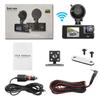 Wireless WiFi Dash Cam: HD Car Recorder with Mobile Phone Sync and Three-Way Video Capture