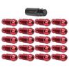 20pcs Wheel Lug Nuts 50BV30 Alloy Steel M12x1.5 Thread High Strength Red Replacement for Mazda