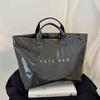 Tote Bag Transparent Jelly Bag Storage Bag Letter Prints Handbags Travel PVC Tote Bag  Swimming