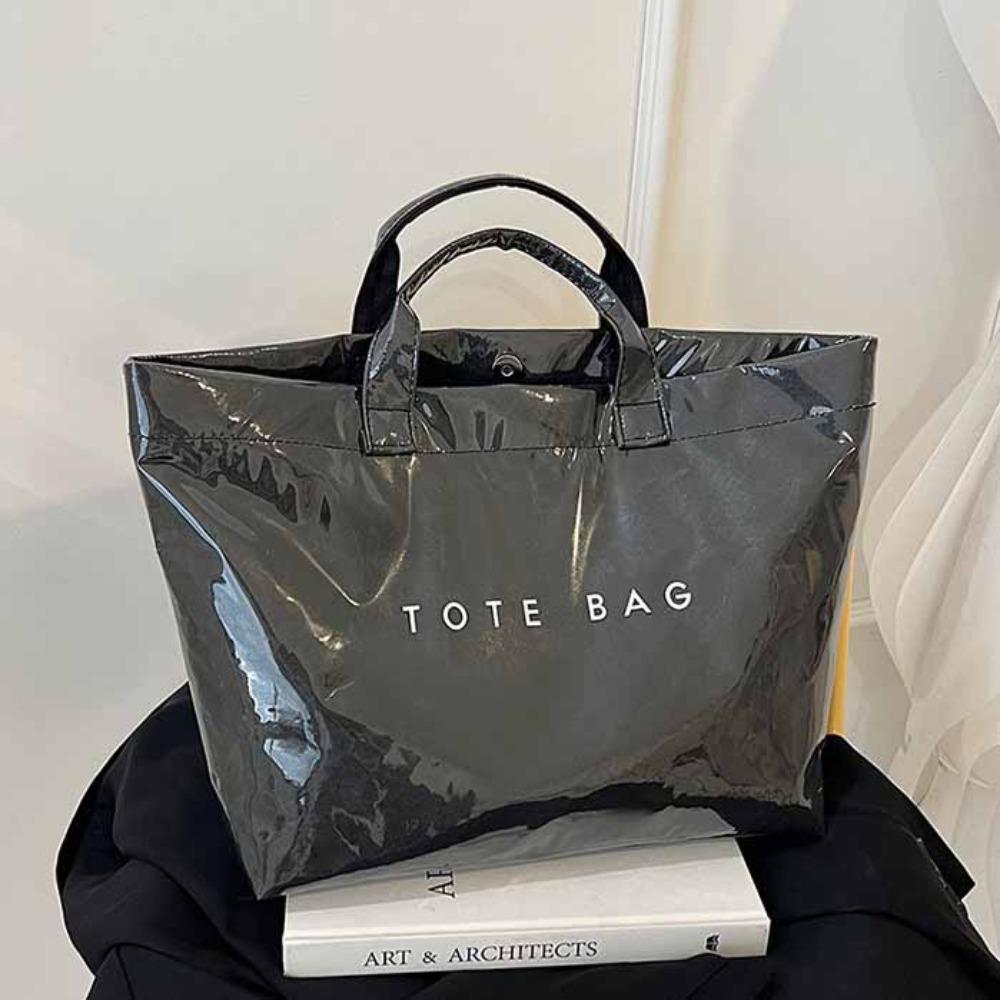 Tote Bag Transparent Jelly Bag Storage Bag Letter Prints Handbags Travel PVC Tote Bag  Swimming