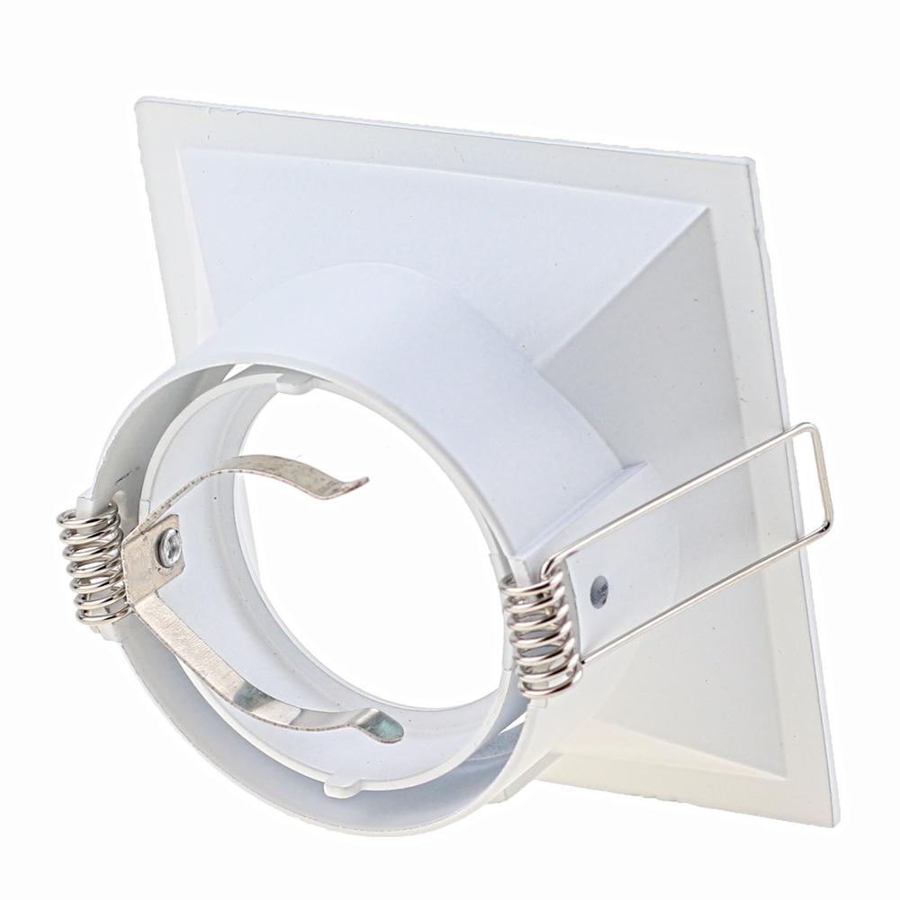 LED Downlight Ceiling Light Fixtures Square Recessed MR16 GU10 Fixture White Black Adjustable LED Ceiling Spot Light Frame