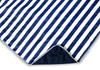 Picknickdecke - Strand - Baumwolle - "Marineblaue Streifen" 180x200