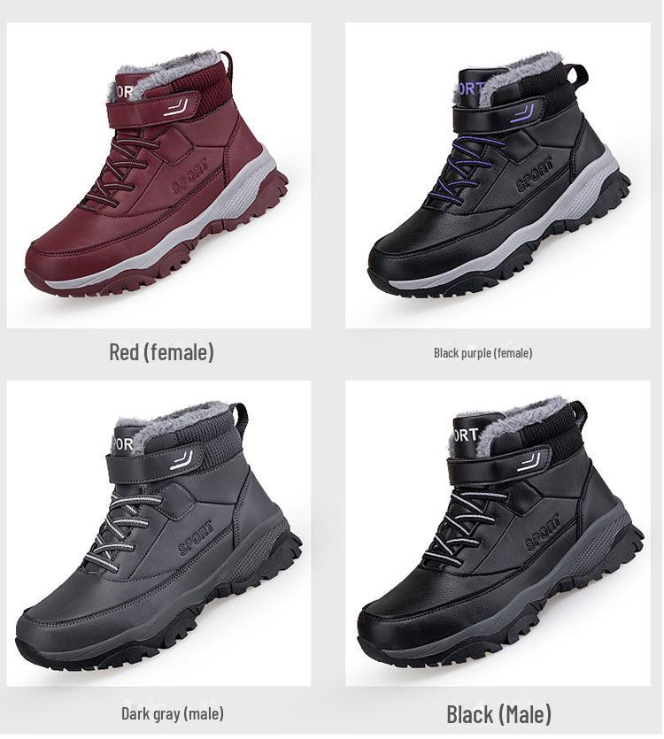 Pánské zesílené sametové zimní sněhule pro seniory