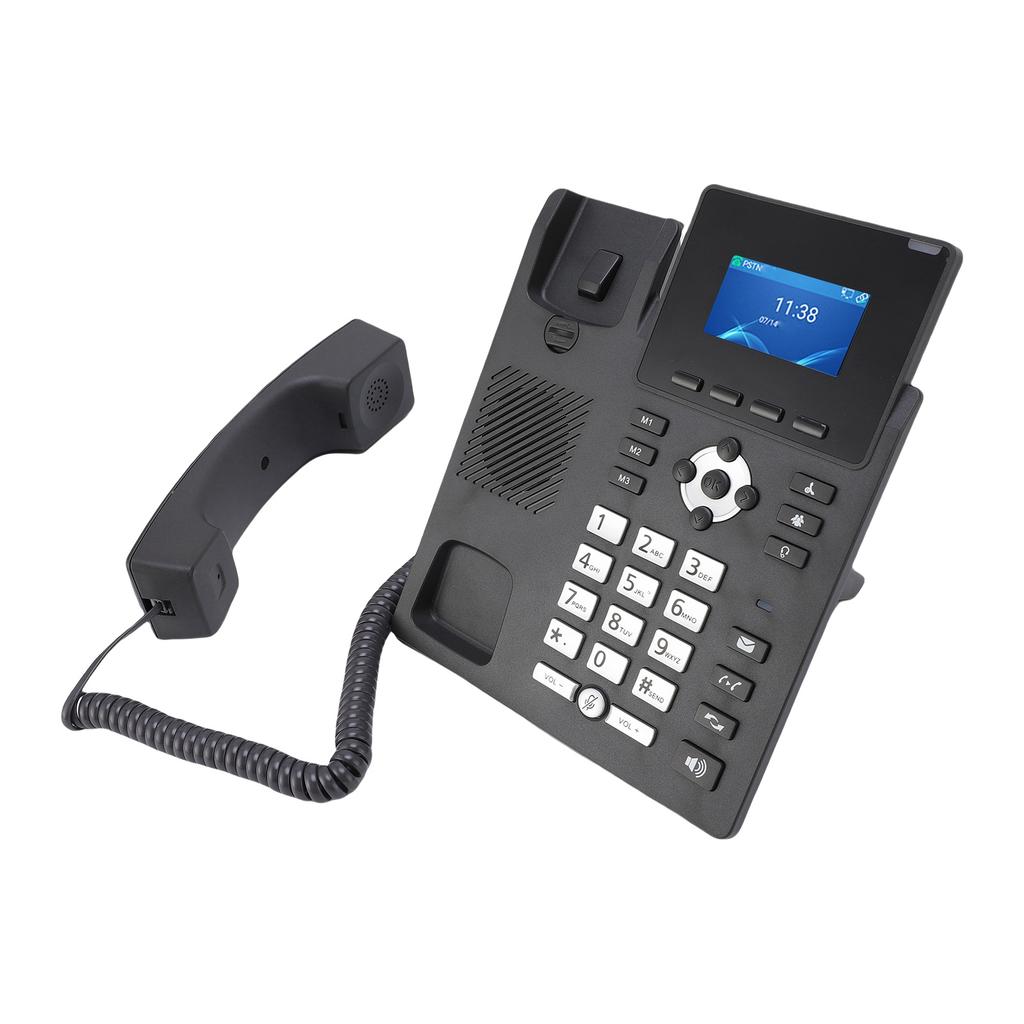 IP Phone VoIP Accounts 2.4 Inch Color Display Dual Port Gigabit Ethernet Desktop Business Media Phone