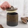 Japanese Retro Ceramic Tea Storage Canister - Moisture-proof, Sealed Pottery Jar for Pu'er, Black, and Green Tea