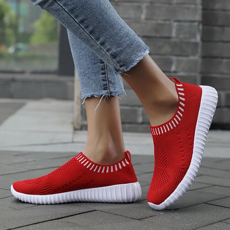 Fashion Women Casual Sneakers Mesh Breathable Sport Shoes for Woman Vulcanized Shoes Summer Female Socks Walking Woman Footwear Femme