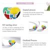 WOSTU 925 Sterling Silver Charm Love Jigsaw Colorful Bead Pendant Fit Original Bracelet Necklace For Women Jewelry
