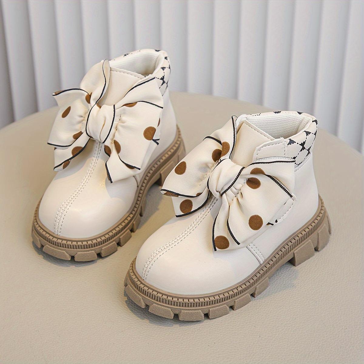 

Ботинки для девочек Осень и Зима Новая Мода Мягкая Подошва Противоскользящие Одинарные Ботинки Принцесса Мода Короткие Ботинки для Малышей и Маленьких Детей 24 бежевый