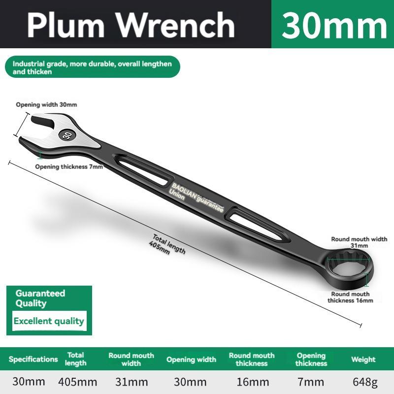 Durable Ratchet Wrench 8-32mm Plum Blossoms Open Combination Wrench Two-Way Double Fast Ratchet Wrench Auto Repair Tools