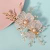 Pearl Bridal Hair Clip Silk Flower Wedding Headdress Fairy Bride Hairpin  Bride Accessories