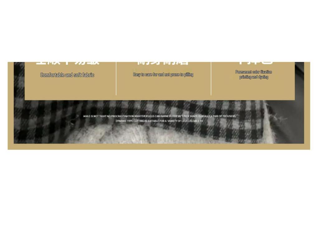 Korean Retro High Waist Plaid Wool-Blend Fleece Lined Wide-Leg Pants XS