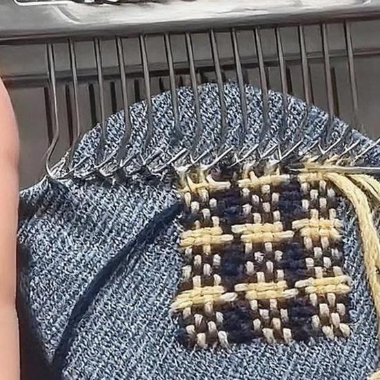 Sada mini látacího stavu, dřevěná látací houba, sada na výrobu pletených záplat, tkaní