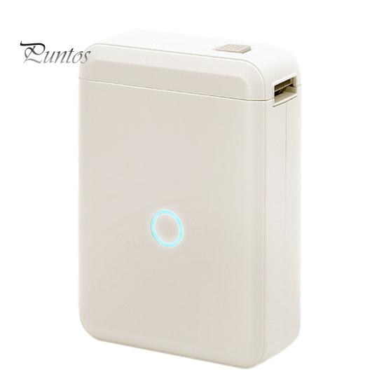 Mini Label Printer Portable Bluetooth-compatible Free Editing Picture Inserted No Ink Needed Rechargeable Compatible with for iOS for Android