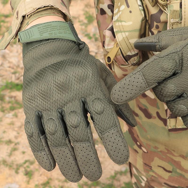 Tactical Cycling Gloves Men Outdoor Sports Touchscreen Full Finger Anti-Slip Nylon Military Style