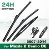 Für Mazda 2 Demio DE 2007-2014 2008 2009 2010 Wischer vorne & hinten Wischerblätter Windschutzscheibe Fensterwischer 24"+14"+14