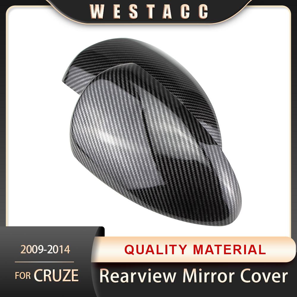 2 Stücke Kohlefaser Auto Rückspiegel Abdeckung Dekoration Aufkleber Trim für Chevrolet Cruze 2009-2014 Seitenspiegel