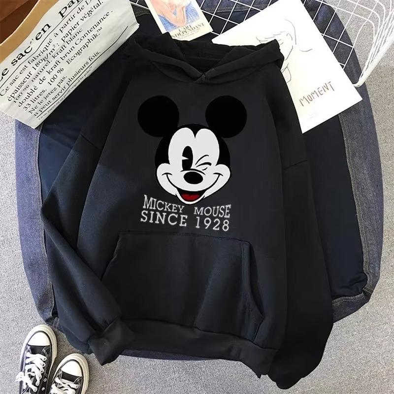 

Funny Cartoon Print Sweater Men s and Women s Hoodies Hip-hop Mickey Mouse Print Autumn and Winter Fashion Original Style 3XL