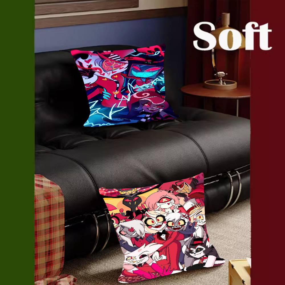 Hazbin H-Hotels Angel Dust Alastor Pillow Cushion Cover Pillowcase Living Room Sofa Home Decor