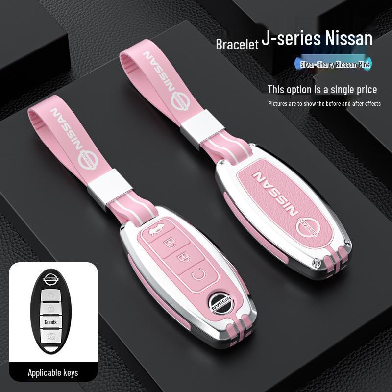 Nissan Key Case for X-Trail, Qashqai, Teana, Sylphy, Murano, Kicks, Tiida, and Cima