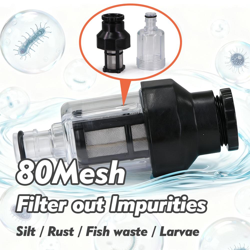 80Mesh Car Wash Machine Prefilter with Quick Connector Garden Faucet Adapter Filter Impurities Reuse 316 Stainless Steel Screen