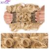 LARGE Comb Clip In Curly Hair Extension Synthetic Hair Pieces Chignon Women Updo Cover Hairpiece Extension Hair Bun