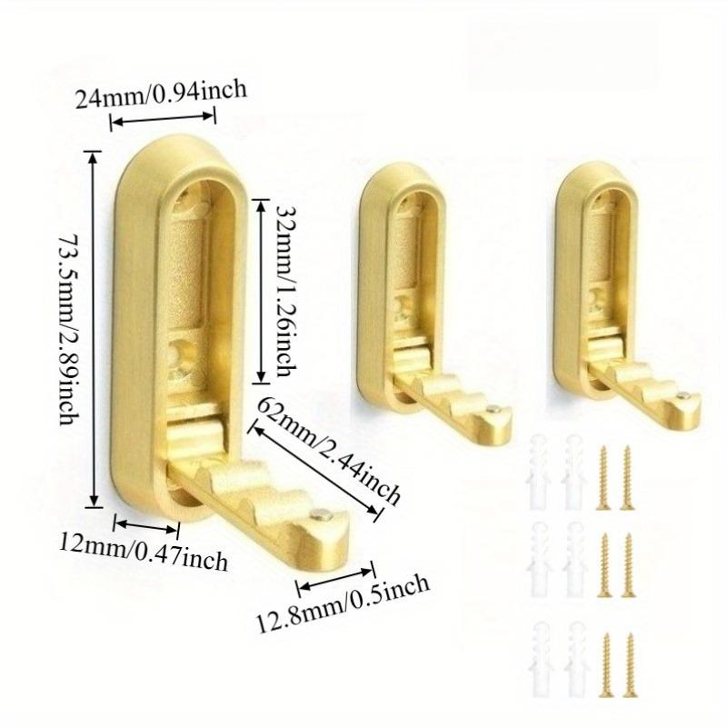 4pc Heavy-Duty Zinc Alloy Wall Hook Foldable Rust-Proof Hidden Door Hooks for Hanging Coat Towel Clothe Hat Bag Key Utility Hook