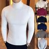 Maglione Invernale Collo Alto Spesso Caldo Uomo Collo Alto Marca Maglioni Uomo Vestibilità Slim Pullover Uomo Maglieria Maschile Doppio Collo