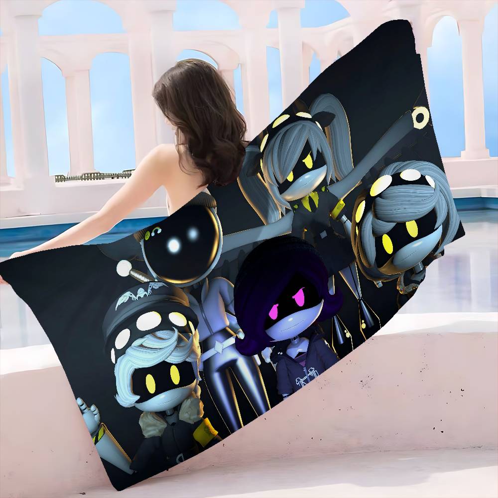 Anime Murder Drones Beach Towel Colorful Bath Towels For Girl Microfiber Quick Dry Custom Sand Free Beach Yoga Spa Gym Pool