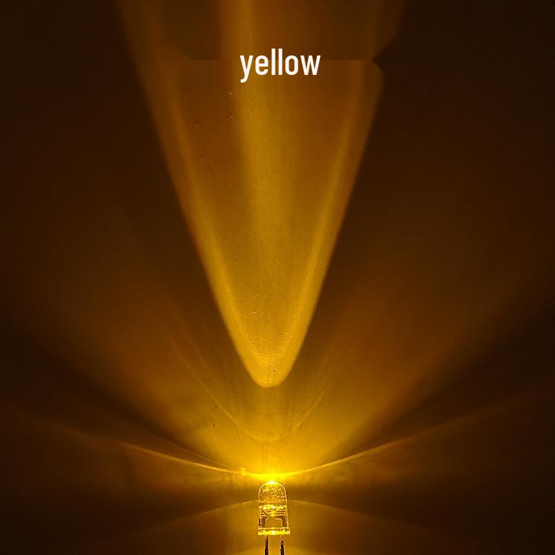 5mm High Brightness LED Lamp Beads, Transparent, Multi-color, Round Head, Long Leg, Direct Plug