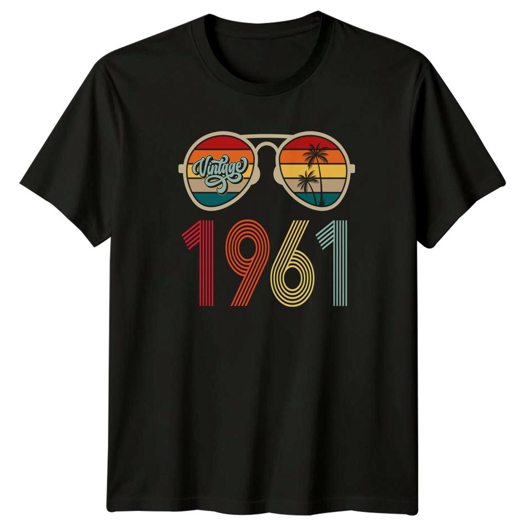Vintage 1961 T-Shirt Retro Sunset Birthday 65th Birthday Gift For Him And Her
