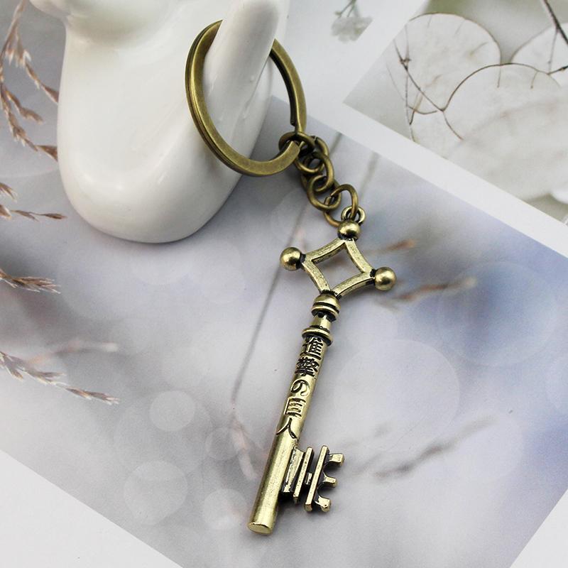 Titan Necklace Eren Key Shingeki No Kyojin Pendant Fashion Vintage Retro Anime Jewelry For Men Cosplay