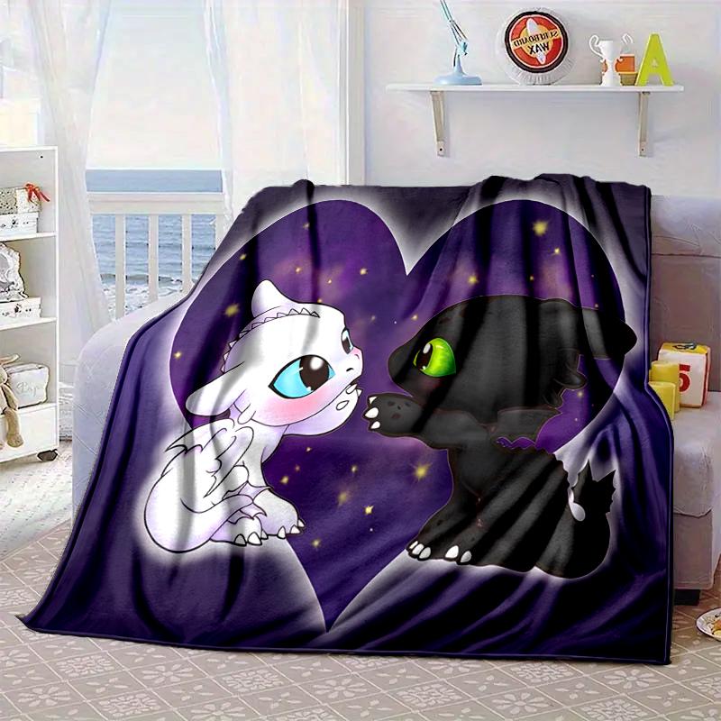 Dragon's Glimmering Fish Blanket Flannel Blanket for bed, sofa, Camping, Hiking, Picnic Essentials, gift for family Fan gifts
