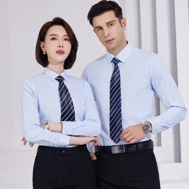 

Teluoman 100% Cotton Wrinkle-Free Long Sleeve Professional Shirt XL