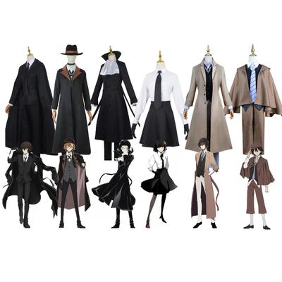 Bungou Stray Dogs Nakahara Chuuya Cosplay Anime Pánský Kostým Paruka Klobouk Rukavice Bunda Kalhoty Dámský Dazai Cosplay Oblek
