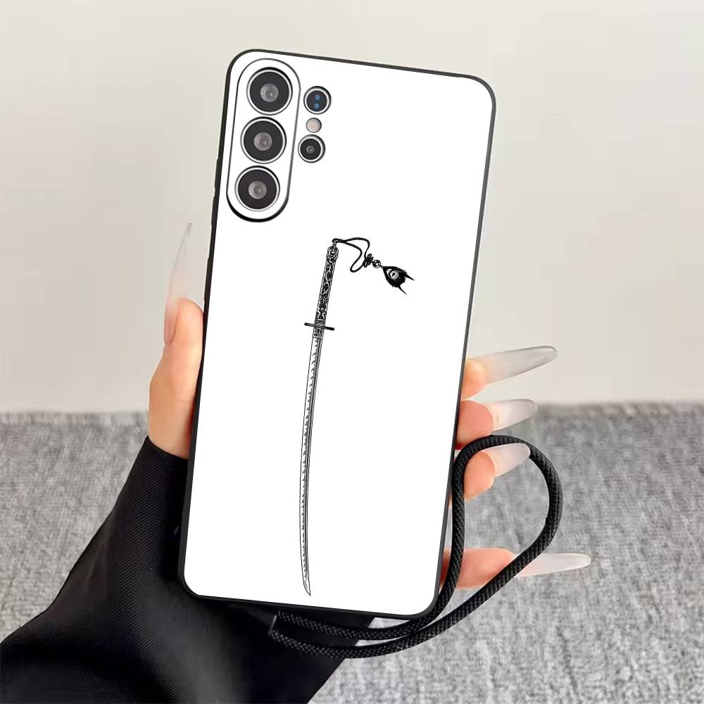 

K-Katana Phone Case For Samsung S25,S24,S21,S22,S23,S30,Ultra,S20,Plus,Fe,Soft Silicone Black Cover Samsung S20plus5G