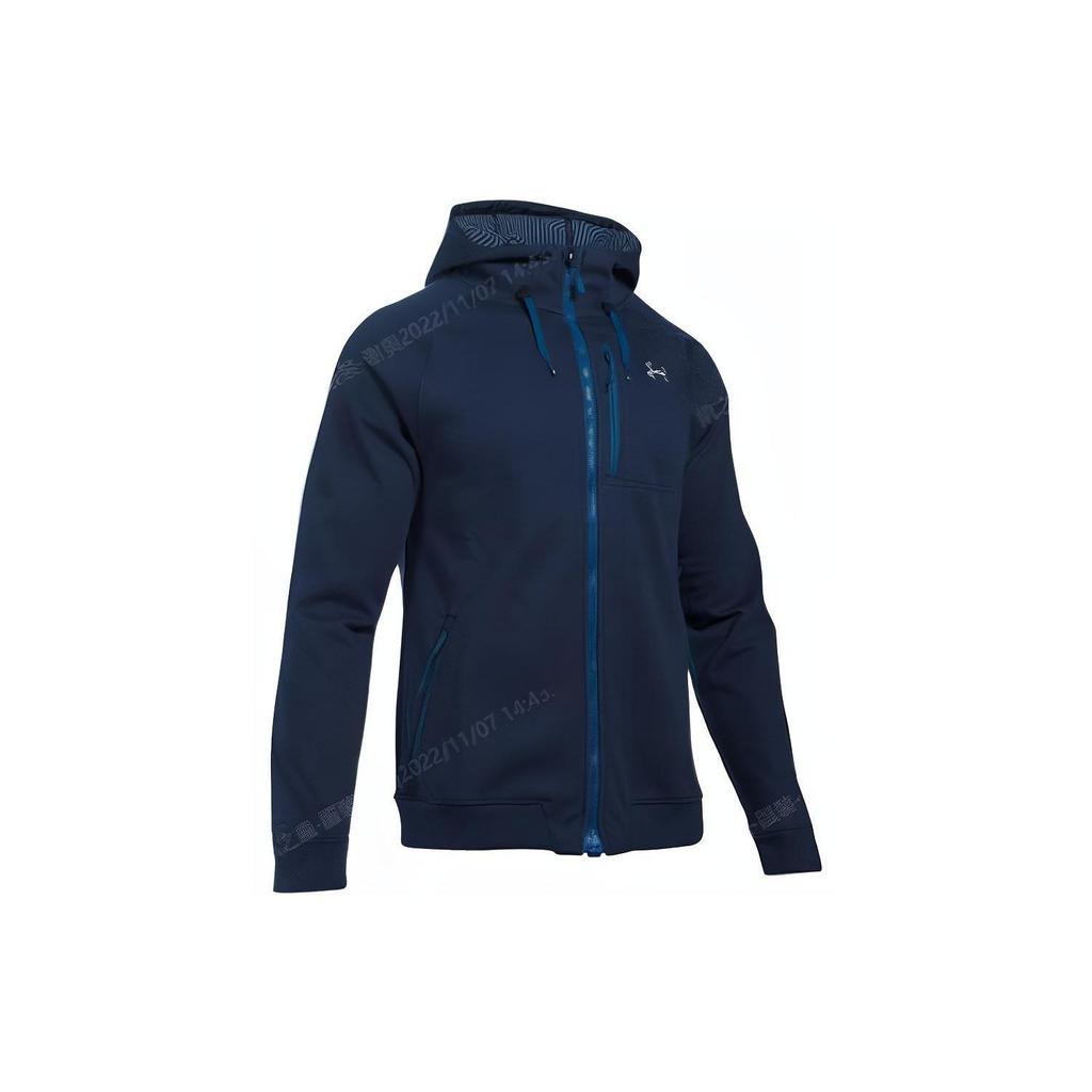 Under Armour Storm ColdGear Dobson Waterproof Hooded Warm Sports Jacket Men Jacket Dark-Blue 1246888-410