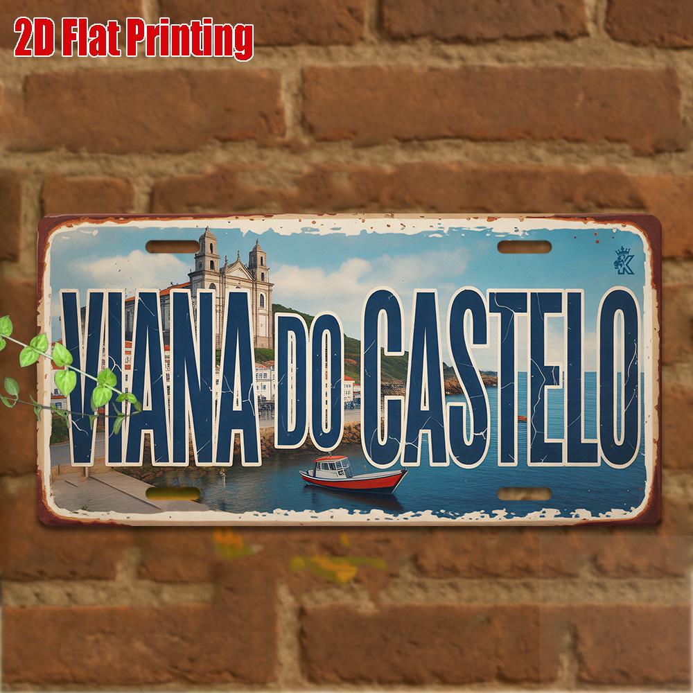Panneau Métallique Vintage D Flatpc Uniquement pour la décoration Art Mural Extérieur ( ) VIANA DO CASTELO Panneau en Aluminium Rétro