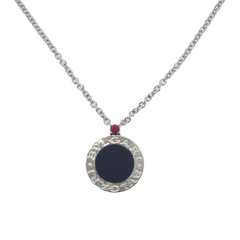 BVLGARI  356910 Necklace black Silver925/onyx Women