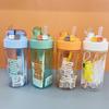 Water bottle Shanghe 1011 new high-value sub-warehouse cup, including portable plastic cup, student double mouth with straw cup, children's water cup