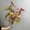 Long Branch Artificial Green Plants Plastic Handmade Simulation Greenery Realistic Fake Tree Leaves Home Office Decor