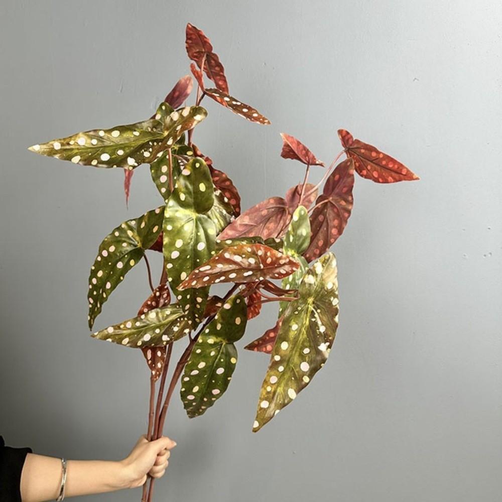 Long Branch Artificial Green Plants Plastic Handmade Simulation Greenery Realistic Fake Tree Leaves Home Office Decor