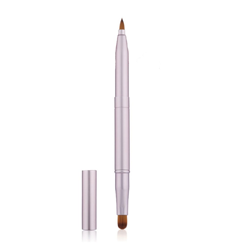 Portable Dustproof Make Up Tool Double Head Retractable Lip Gloss Wands Lipstick Applicators Lip Brush Cosmetic Brush