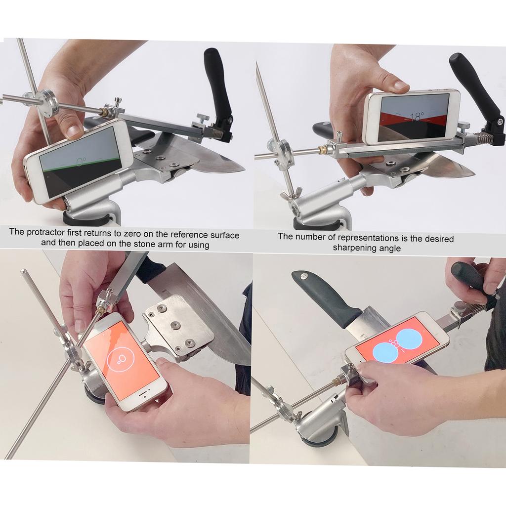Sharpener Set Fixed-angle Knife Sharpener Knife Sharpening Kit Knife Slicker   Sharpener Abrasive Holding System with 4 Sharpening Stones